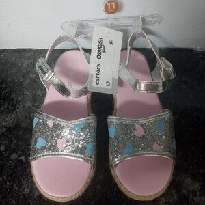 Carter's Girl's Size 11 Heart Sandals
